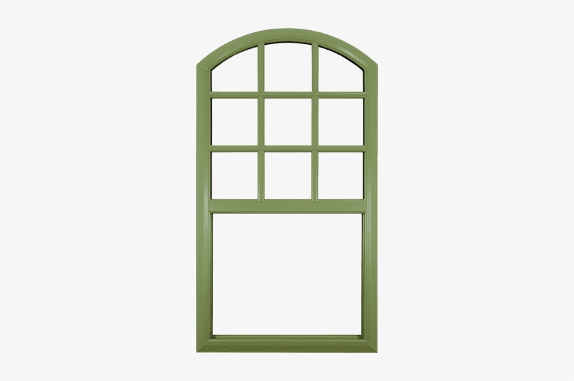 Example Of A Rounded Top, Green, Wood Textured Vinyl - Window, transparent png download