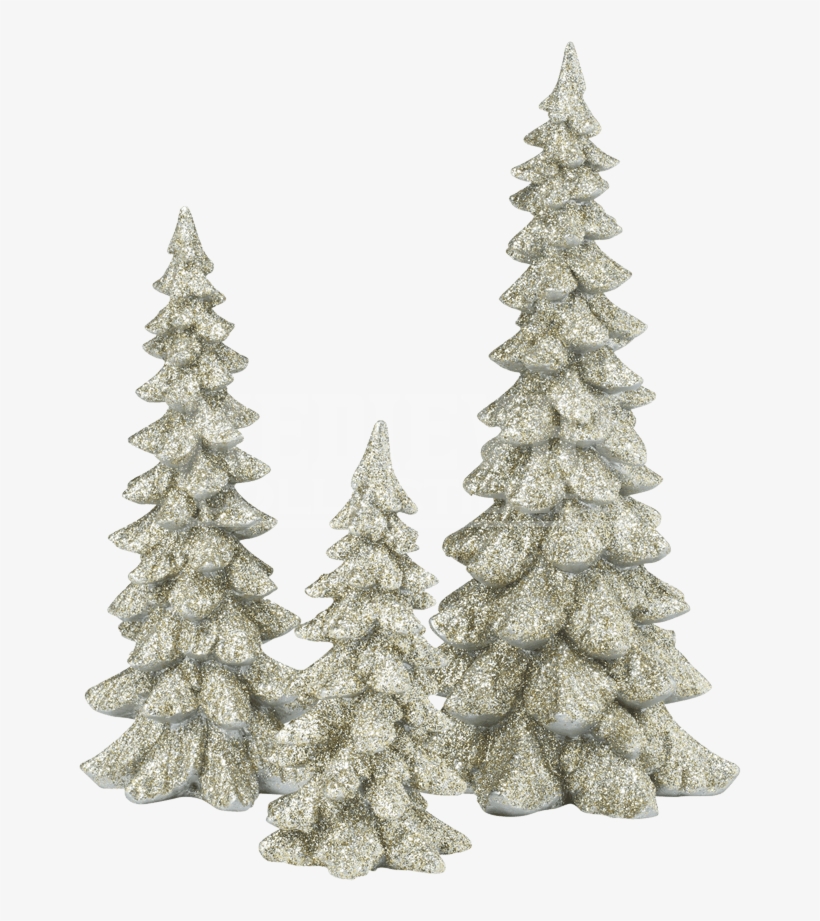Silver Holiday Trees - Silver Holiday Trees Set Of 3 - Department 56 - Trees, transparent png download