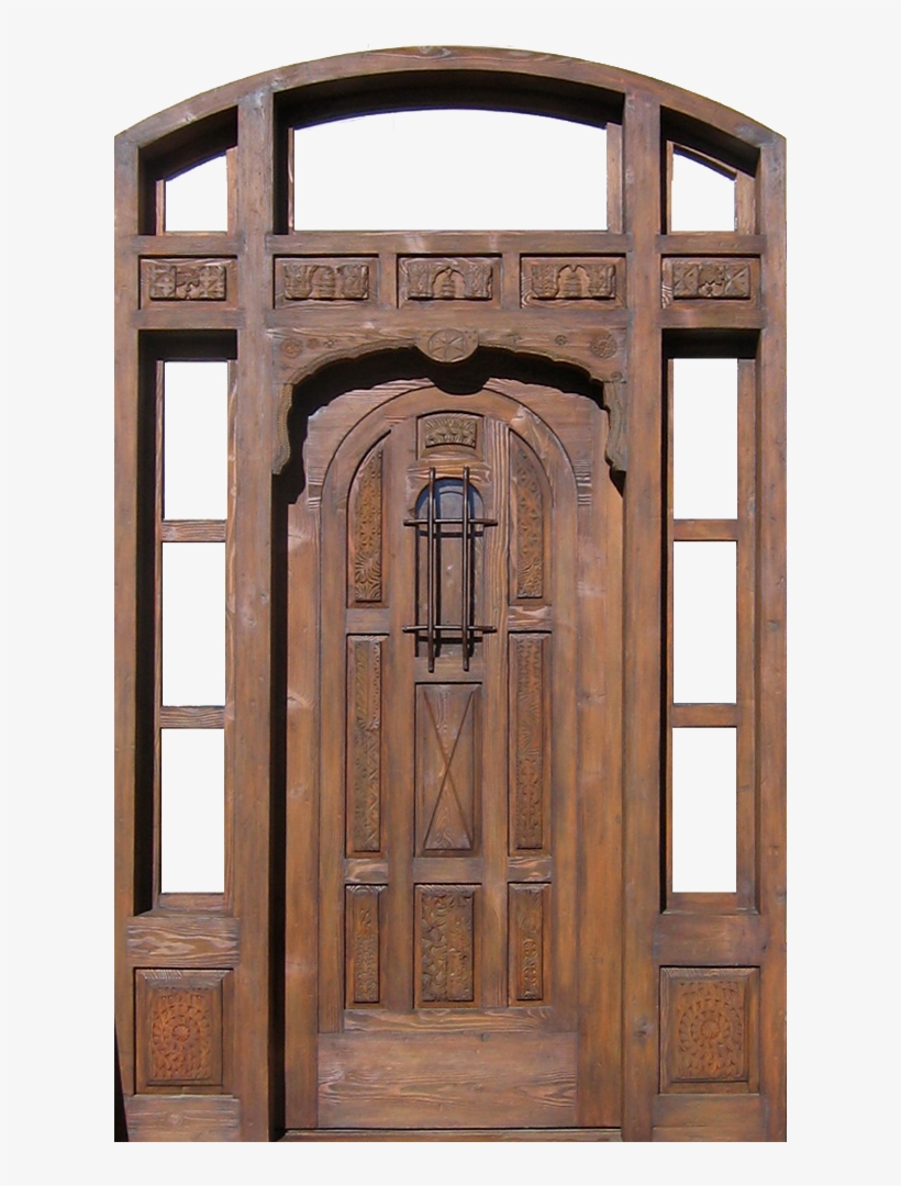 Arched Door With Transom & Sidelights - Door, transparent png download