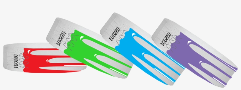 3/4 Tyvek Wristband Design Drips - Graphic Design, transparent png download