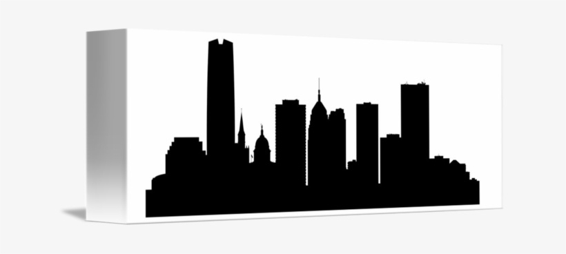 Oklahoma City Skyline Silhouette At Getdrawings - Oklahoma City Skyline Outline, transparent png download