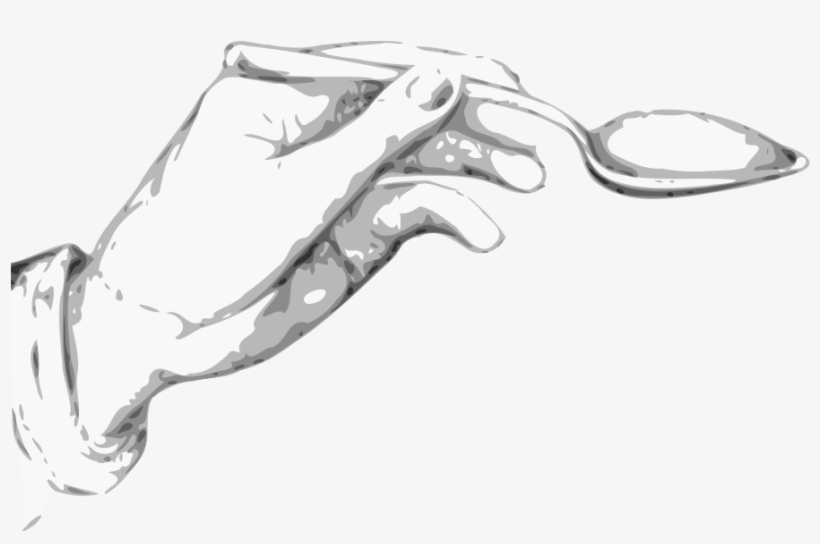 How To Set Use Hand Holding A Spoon Svg Vector, transparent png download