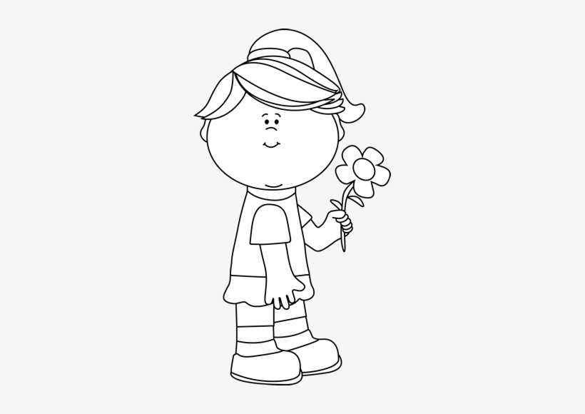 Image Library Library Flower Clip Art Images Girl With - Clip Art, transparent png download