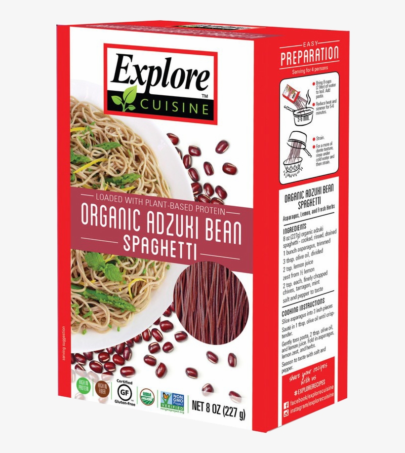 Explore Cuisine Organic Bean Pasta - 5 Pack Of Explore Cuisine Organic Adzuki Bean Spaghetti, transparent png download