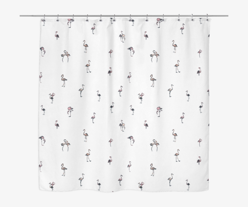 Flamingo Print Shower Curtain - Curtain, transparent png download