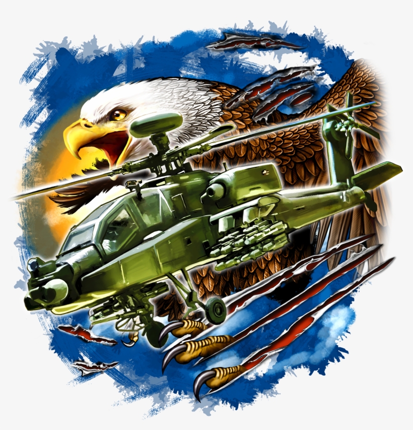 Military Fabric Army Fabric Apache Helicopter With - Military, transparent png download