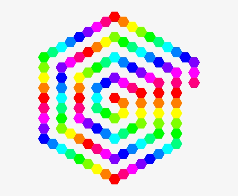 120 Hexagon Spiral Svg Clip Arts 558 X 597 Px, transparent png download