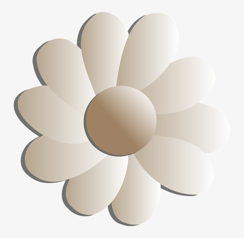 White Flower Vector Png - Black And White Flowers, transparent png download