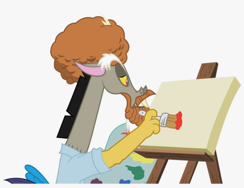 Credechica4, Bob Ross, Discord, Draconiross, Safe, - Cartoon, transparent png download