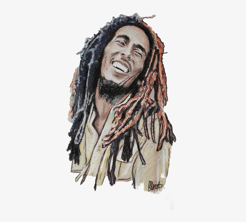 Bleed Area May Not Be Visible - Bob Marley Drawing, transparent png download