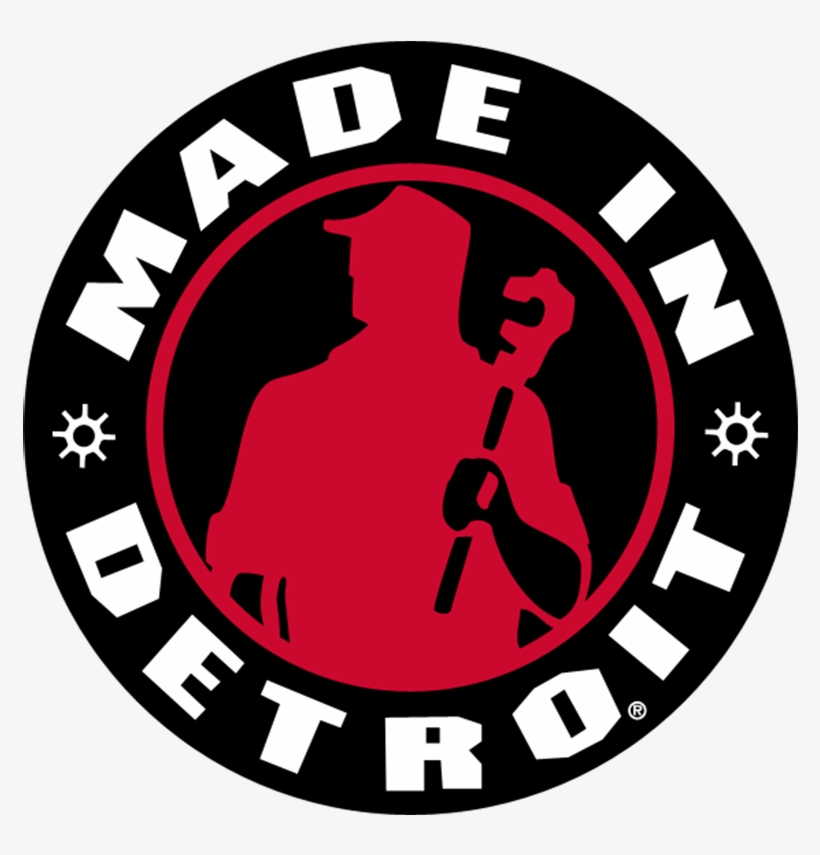 Mid 4" Stickers - Wall Decal: Made In Detroit Logo, 89x89cm., transparent png download