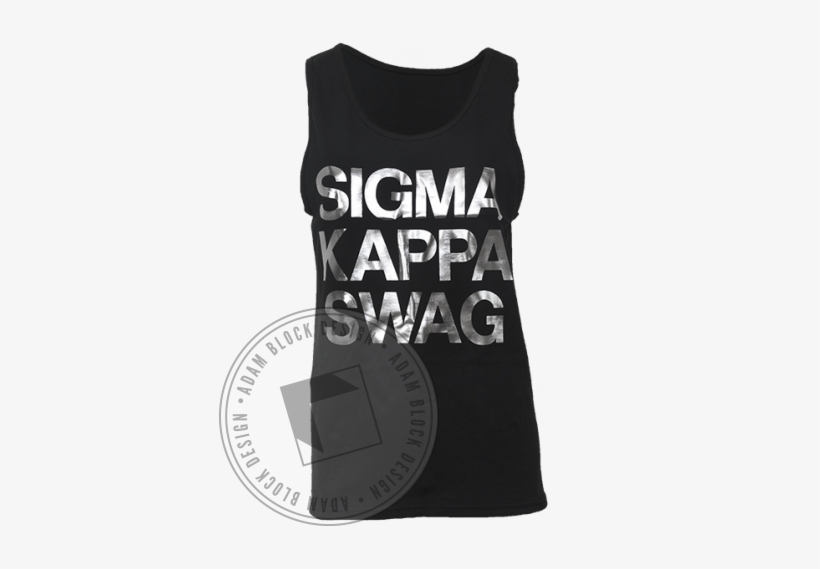 7365 Sigma Kappa Swag Tank 388×489 - Active Tank, transparent png download