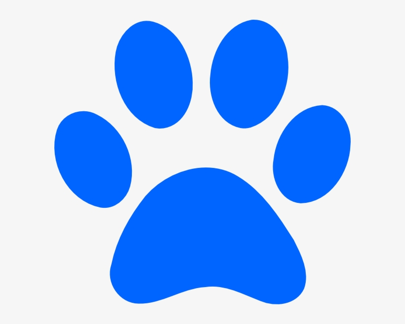 How To Set Use Blue Paw Print Clipart, transparent png download