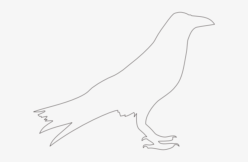 Raven Outline Svg Clip Arts 600 X 456 Px, transparent png download