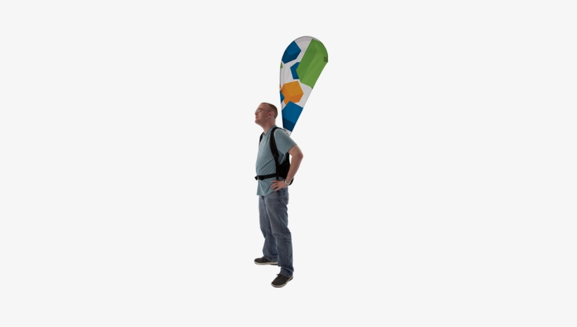 Teardrop Backpack Bowflag® - Inflatable, transparent png download