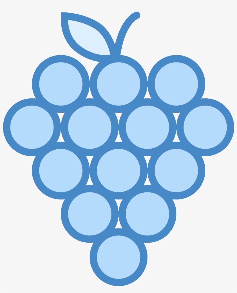 It's An Icon Of A Bunch Of Grapes With A Short Stem - Cartoon Grapes, transparent png download
