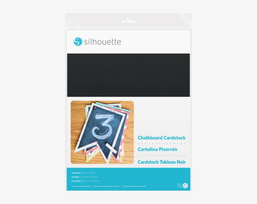Silhouette - Adhesive-backed Chalkboard Cardstock, transparent png download