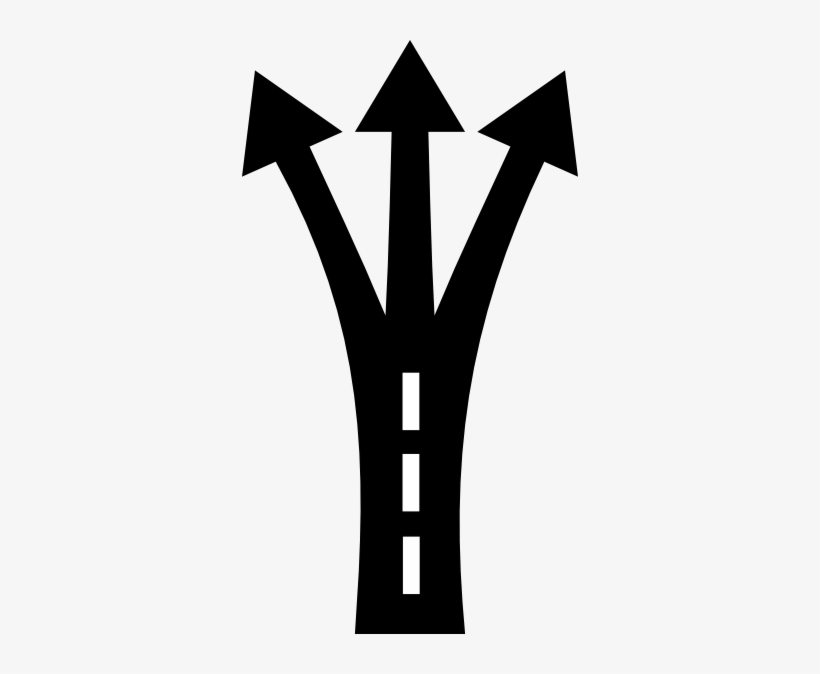 Small - Road Split Clipart, transparent png download