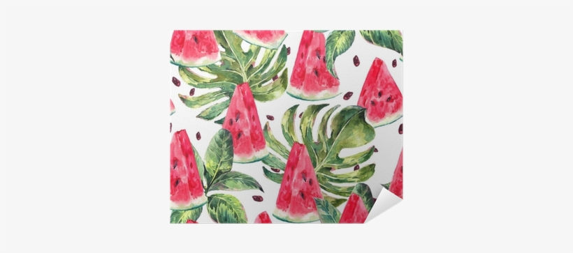 Watercolor Seamless Pattern With Slices Of Watermelon - Mc2 St Barth Watermelon Print Jean Trunks, transparent png download
