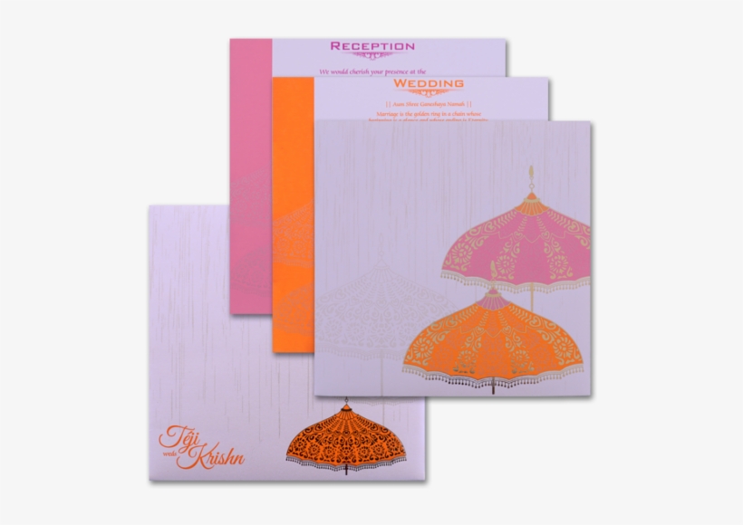 Wedding Invitation Card - Umbrella, transparent png download