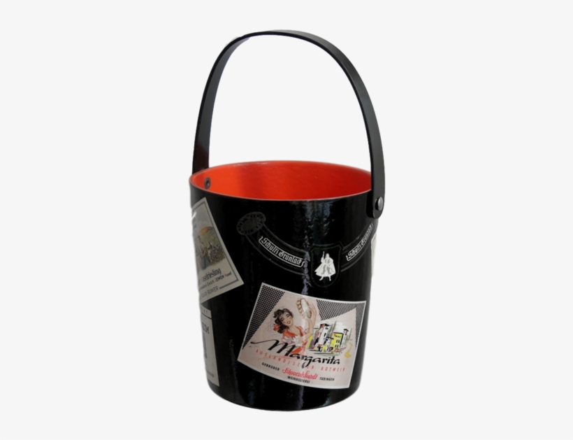 1950s Black And Red Lacquered Barware Ice Bucket Cosulich - Tote Bag, transparent png download