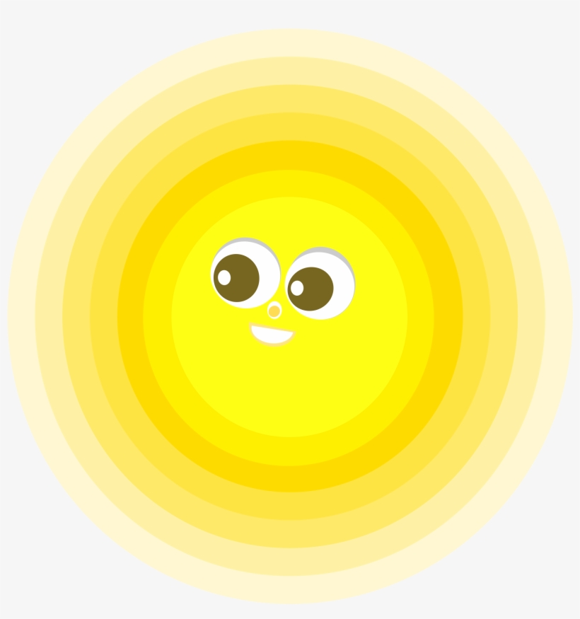 This Free Icons Png Design Of Smiling Sun Character,, transparent png download