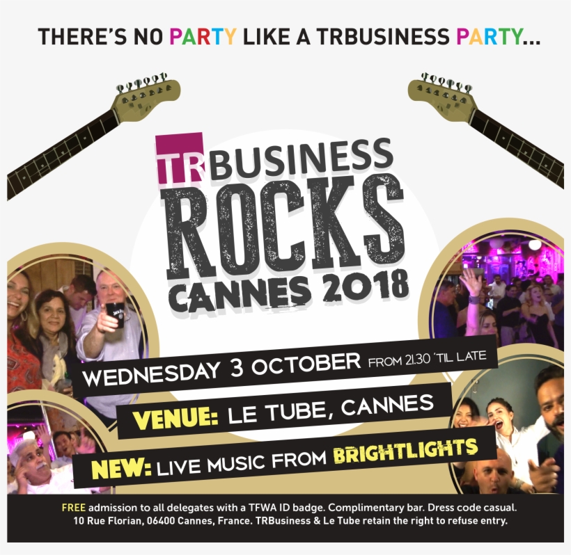 V2 Trbusiness Rocks Cannes18 October - October 18, transparent png download