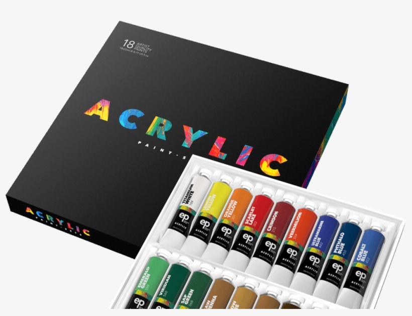 Professional Acrylic Paint Set - Acrylic Paint, transparent png download