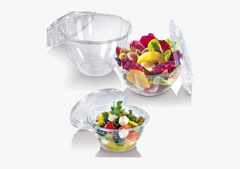 Round Salad Bowls - Coupelle En Plastique, 700 Ml - Coupelle, transparent png download