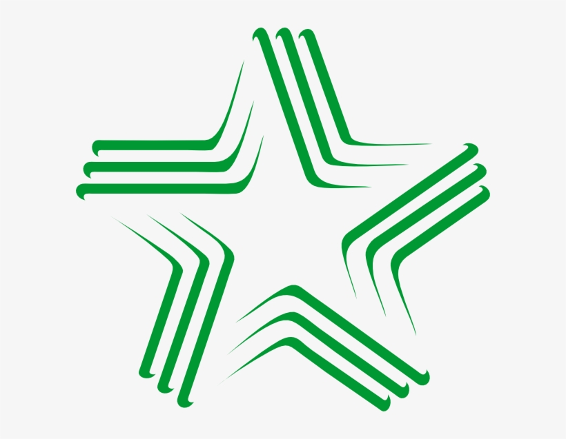 How To Set Use Green Gradient Star With Stripes Clipart - Best Clip Art Logo, transparent png download