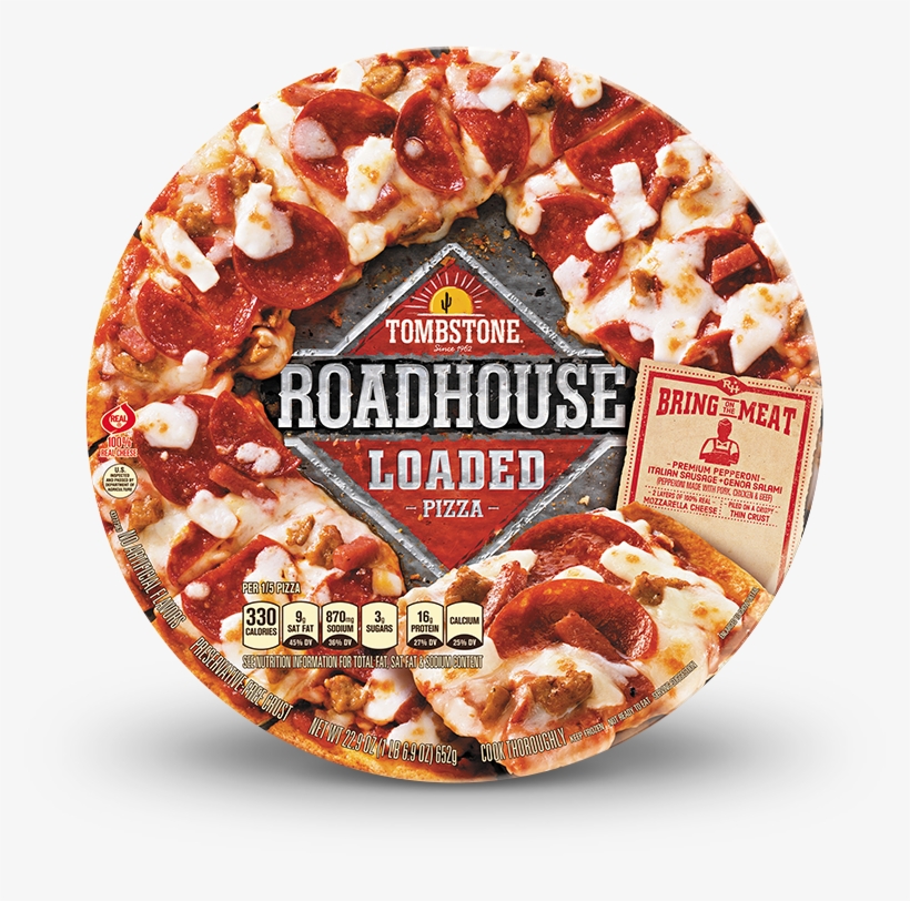 Tombstone Roadhouse Loaded Pizza 2 Meat Matchup - Tombstone Roadhouse Loaded Double Down Deluxe Frozen, transparent png download