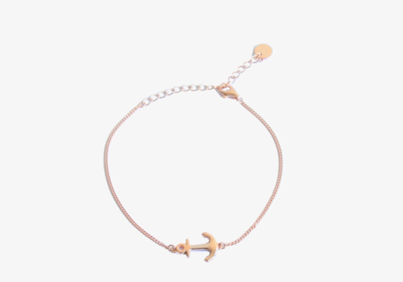 925 Rose Gold Anchor Bracelet - Bracelet, transparent png download