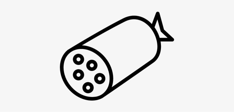 Salami Vector - Salami Outline, transparent png download