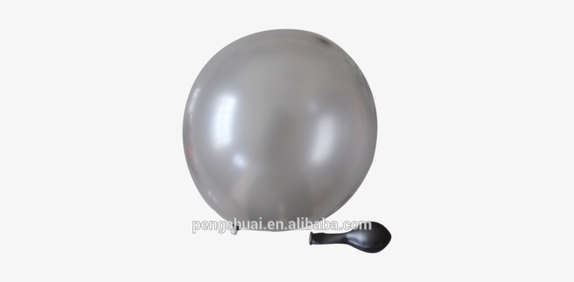 Inflatable Rubber Balloon Silver Color 10&quot - Sphere, transparent png download