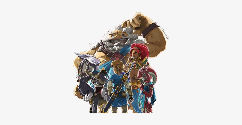 Commanded By Zelda, The Champions Were Heroes Chosen - Zelda Breath Of The Wild Artwork, transparent png download