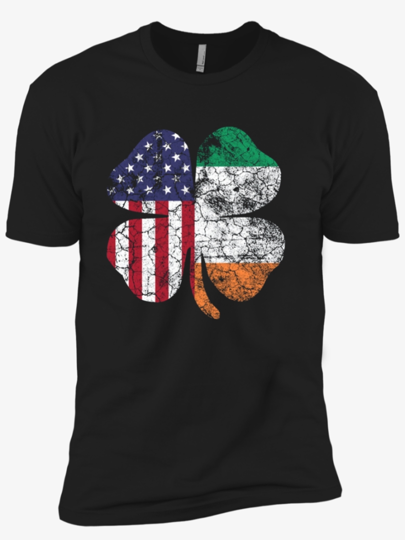 Irish American Flag Ireland Shamrock St Patricks Day - Shirt, transparent png download