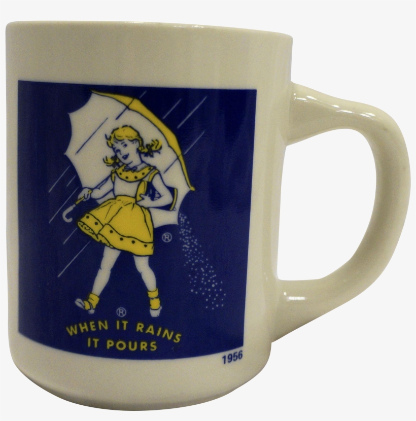 Morton Salt When It Rains It Pours Yellow Dress Umbrella - Vintage Morton Salt Logo, transparent png download