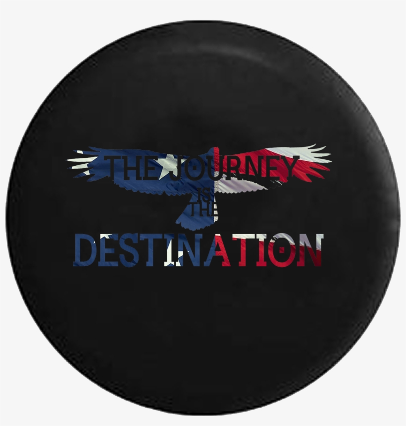 The Journey Is The Destination Waving American Flag - Circle, transparent png download