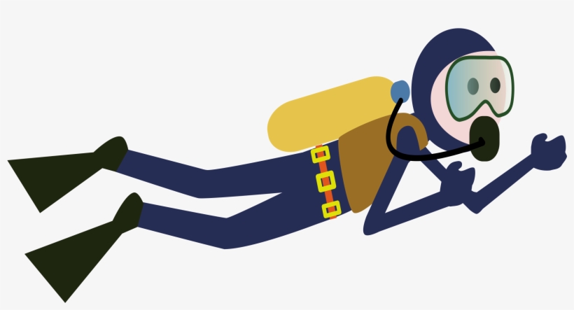 Diver Clipart Group - Scuba Dive Clipart, transparent png download