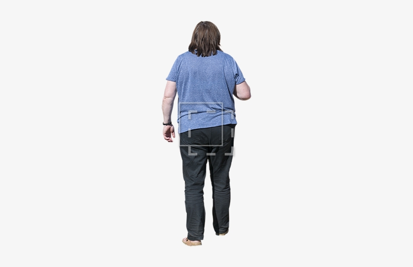 Back View Blue Shirt Woman - Zipper, transparent png download