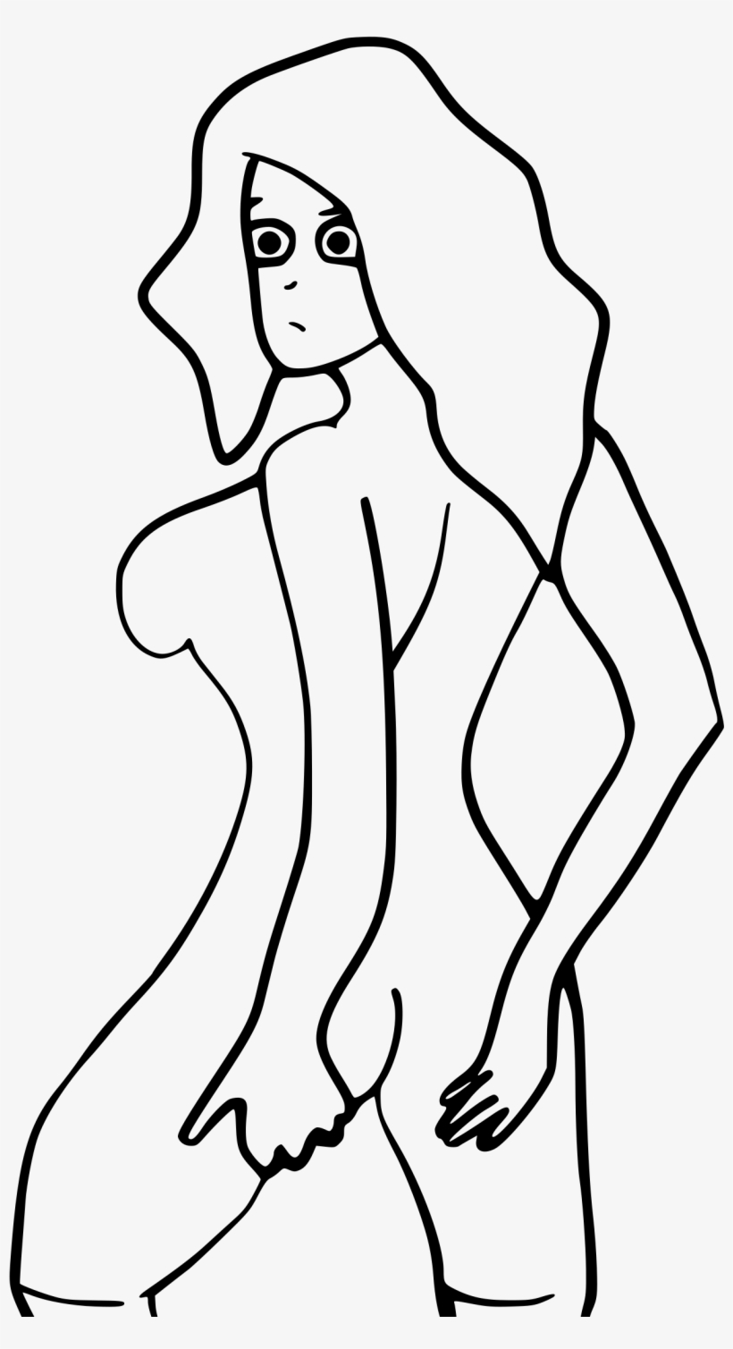 This Free Icons Png Design Of Nude Woman Looking Back, transparent png download