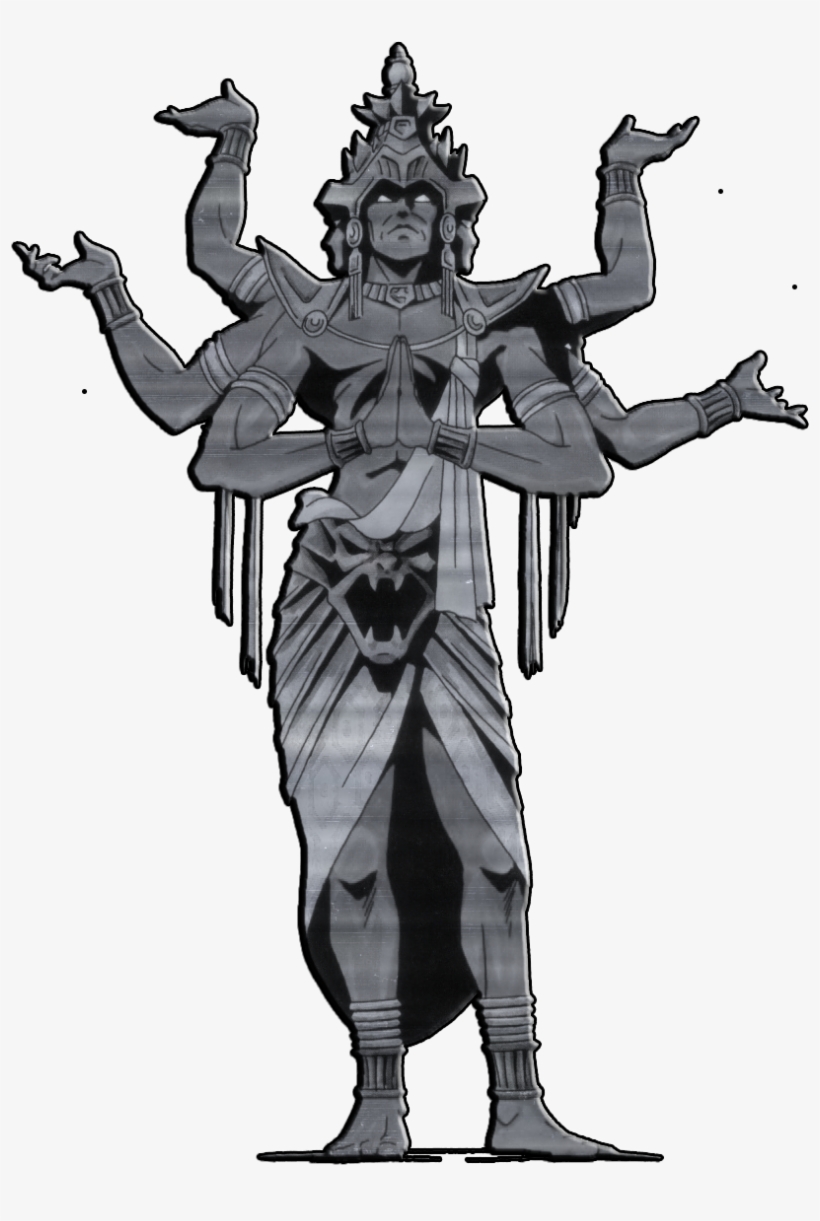 6 Armed Metal Boss - Red Indian God, transparent png download