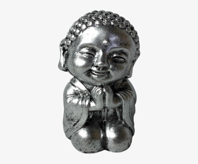 Little Buddha Statue - Silver Buddha Statue, transparent png download