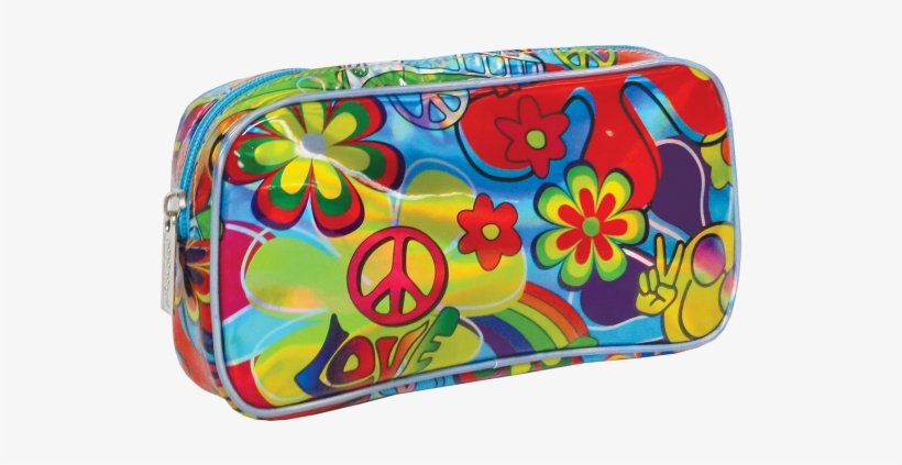 Hippie Love Holographic Small Cosmetic Bag - Toiletry Bag, transparent png download