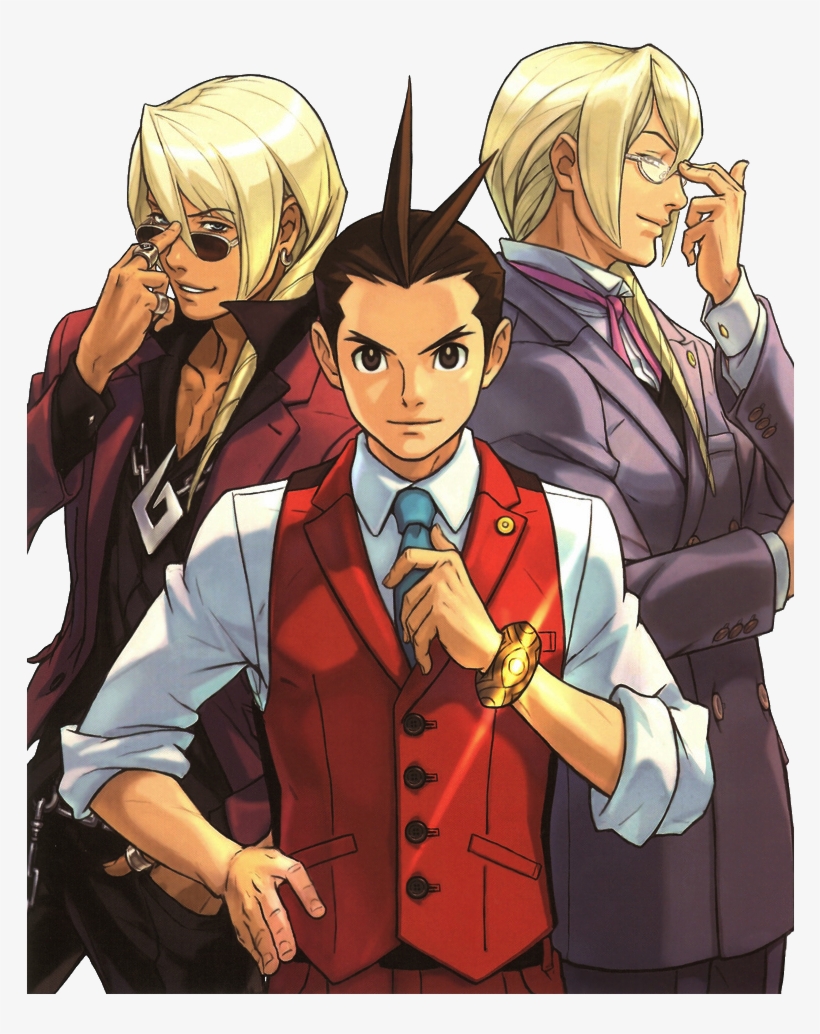 Klavier Apollo And Kristoph Magazine Cover - Ace Attorney Apollo Justice, transparent png download