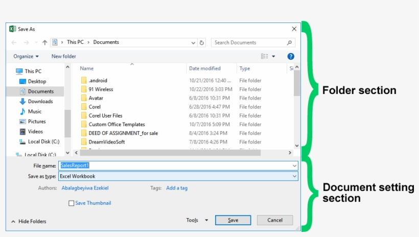 The Above Image Is A Typical Example Of How The Save - Computer File, transparent png download