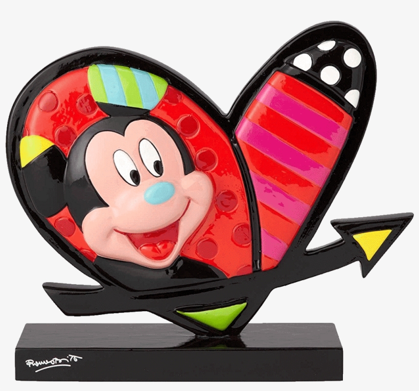 Mickey & Minnie Mouse Heart - Mickey Minnie Heart By Britto, transparent png download