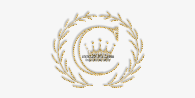 Hot Pure Gold Crown Hotfix Strass Design - Gold, transparent png download