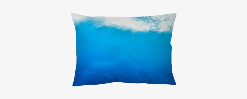 Blue Color Paint Ink Pigment Splash Throw Pillow • - Cushion, transparent png download