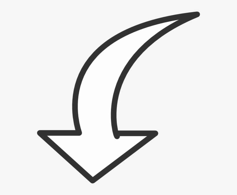 White Curved Arrow Png Download - Child, transparent png download